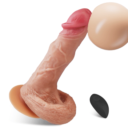 Tripla funzione: Battito, Rotolamento, Vibrazione; dildo realistico staccabile