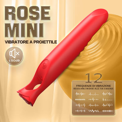 Ring—Vibratore a proiettile con stimolazione clitoridea di precisione a 12 vibrazioni