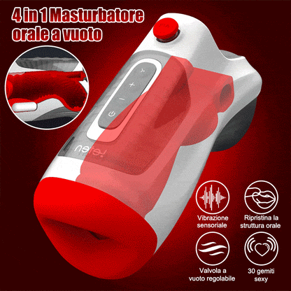 Ms.Agent - Leten 10 vibrazioni & valvola d'aria a vuoto Gola profonda Masturbatore maschile