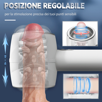 Hardy Masturbatore Cup portatile con due estremità aperte 3 Telescopica