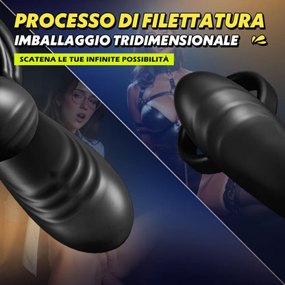 【Novità!】Warren - Anello Penis Ring Premium a Doppio Anello con 10 Rotazioni + 10 Vibrazioni