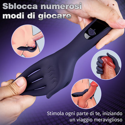 “La mano destra di Dio” – Funzione di vibrazione a 9 frequenze, design simulato, adatta per utenti con pene di grandi dimensioni