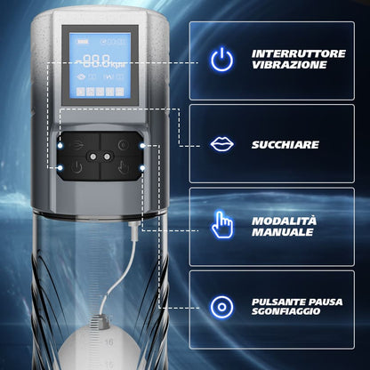 10 pompa vibrante e 6 aspiranti per pene a vuoto, estensore per pene maschile