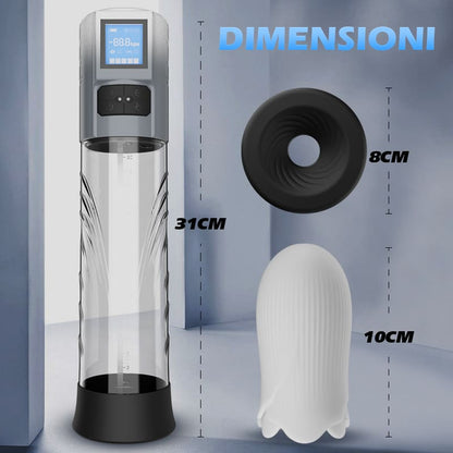 10 pompa vibrante e 6 aspiranti per pene a vuoto, estensore per pene maschile