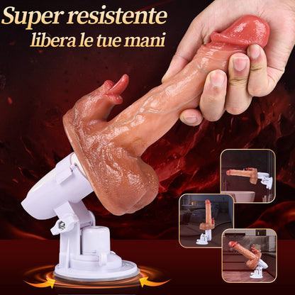 Acmejoy - Sex Machine 90° regolabile automaticamente 8 vibratori con vibratore, spinta e leccata