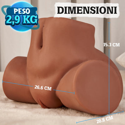 Sara Harlow  - Gambe incrociate marroni, altezza fianchi, simulazione Honeypot 2,9 kg