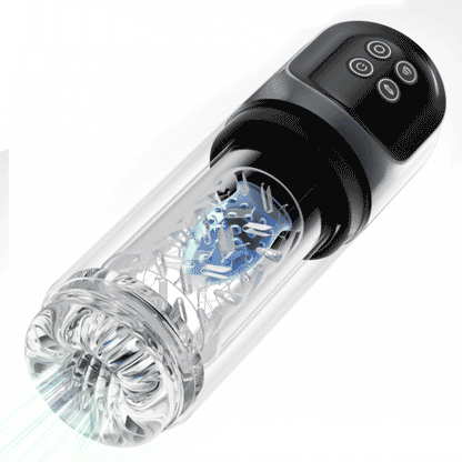 Vortex - 7 Sucking Dual-Temperature SPA Boner Enlarger 7 Rotating 360° Massage Masturbator