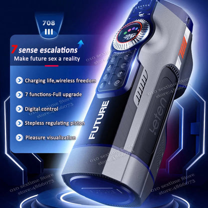 LETEN Tazza per masturbatore con suono di aspirazione e riscaldamento ad alta velocità