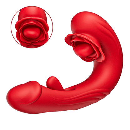 Papaver rhoeas—— Vibratore punto G tre in uno a 10 frequenze di rotazione + vibrazione + schiaffi