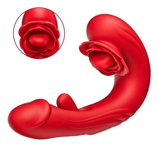 Papaver rhoeas—— Vibratore punto G tre in uno a 10 frequenze di rotazione + vibrazione + schiaffi