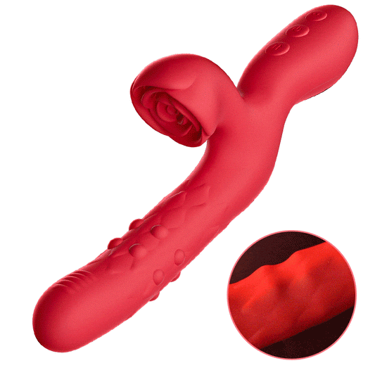 Acmejoy - 7 vibratore G -spot stimolante con clitoride rosa che spinge