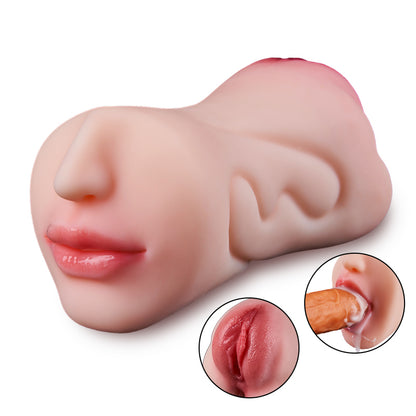 Giocattolo del sesso orale del clitoride con texture 3D Stroker 2 in 1 Pocket Pussy 0,8 kg