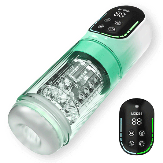 Heaven - Coppa per masturbatore da uomo Starry Gaze 4 IN 1, rotante, succhiante e vibrante