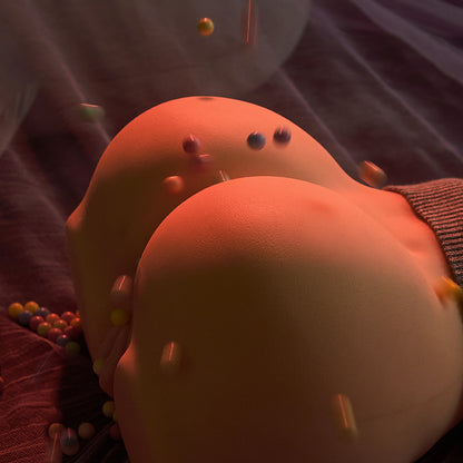 Lily: Masturbatore maschile realistico 3D di colore marrone