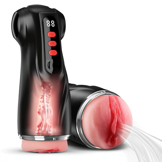 【Vendita flash: 30% SCONTO】Daphne - Pompa per Penis con 3 Maniche Intercambiabili, Pocket Pussy, 9 Modalità di Aspirazione & 9 Vibrazioni, Masturbatore Maschile