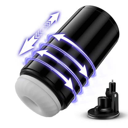 Lightspeed-7 tipi di estensione e 7 tipi di rotazione Supporto a ventosa Interno magnetico Masturbatore maschile 4 in 1