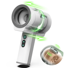 Raiden - Dispositivo di masturbazione per pompini a doppia testa 7 vibrazioni 5 rotazione telescopica manuale