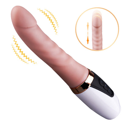 Sex Machine 27cm Dildo Vibratore con Calore per Stimolazione del Punto G e Anale