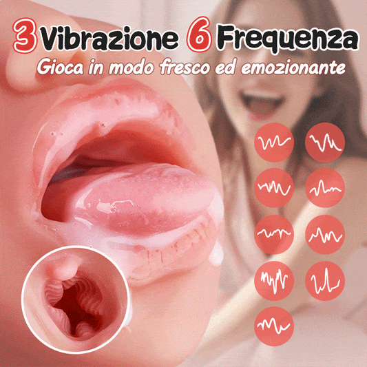 Hanny Temptation - 3 velocità di vibrazione 7 frequenze leccalingua tascabile colore nudo