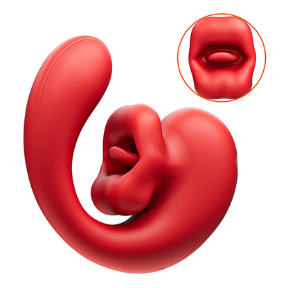 Little Rose - Vibratore femminile in materiale ultra morbido, morso a 10 frequenze, vibrazione a 10 frequenze