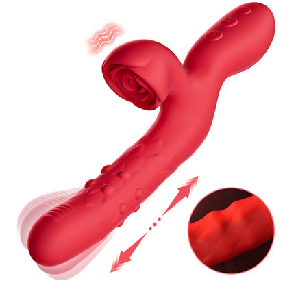 Acmejoy - 7 vibratore G -spot stimolante con clitoride rosa che spinge