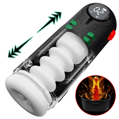 ROBOT n. 1  Riscaldamento 9 Coppa del masturbatore vibrante e spinta