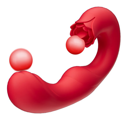 Tina - Vibratore Femminile con 7 Frequenze di Vibrazione, Oscillazione e Leccata di Lingua