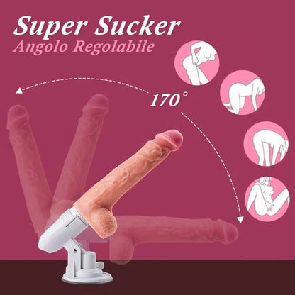 Stretch Lover Dildo 8 Telescopiche + Vibrazioni Riscaldamento e Girevole