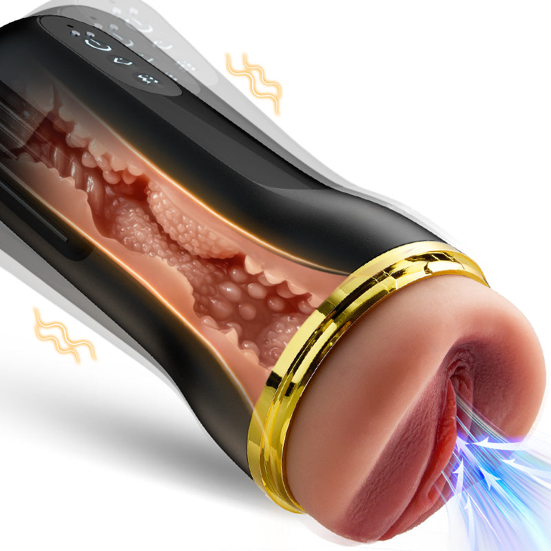 Captain - 5 Succhiare 10 coppe vibranti per la masturbazione maschile con ingresso di vagina simulato