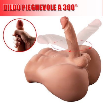 【Spedizione gratuita】BARTLETT Bambola realistica maschile marrone con dilatatore