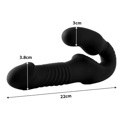 Doppio inserimento, spinta, stimolazione vibrante della prostata