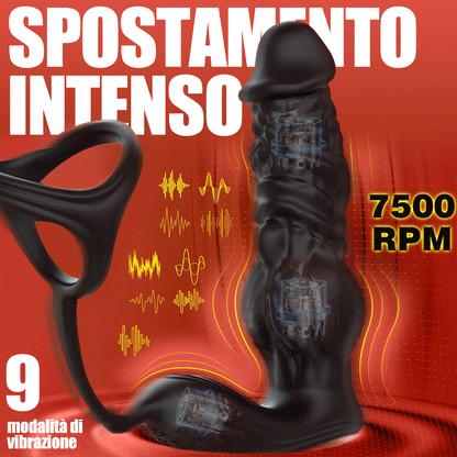 Leonidas - Massaggiatore prostatico 6 in 1 a spinta rapida con telecomando e APP