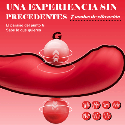 Tina - Vibratore Femminile con 7 Frequenze di Vibrazione, Oscillazione e Leccata di Lingua