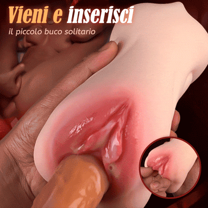Giocattolo del sesso orale del clitoride con texture 3D Stroker 2 in 1 Pocket Pussy 0,8 kg