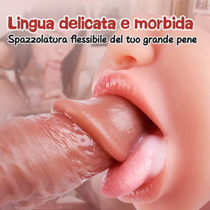 Hanny Temptation - 3 velocità di vibrazione 7 frequenze leccalingua tascabile colore nudo