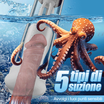Wave - 5 Modalità di Aspirazione 9 Modalità di Vibrazione Aspirazione a Vuoto Massaggiatore per Glande Pompa per Pene