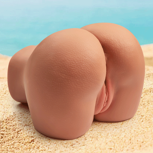 Maya - 4,3 libbre Masturbatore realistico con doppio ingresso vergine, curve sexy in marrone