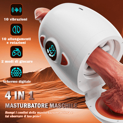 Explorer - Masturbatore elettrico a doppia entrata Innovative Pleasure Massaggio dei testicoli + Orgasmo del glande