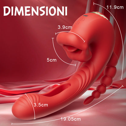 Little Angel - 9 frequenze mordono, vibrano, colpiscono, stimolano il clitoride, la vagina e l'ano contemporaneamente