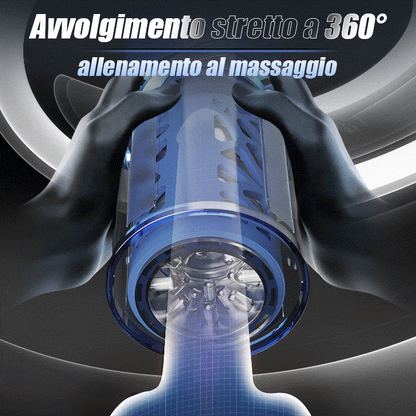 Bluesea 6 Masturbatore a rotazione con spinta bidirezionale con base di aspirazione