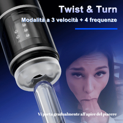 【Spedizione gratuita】Chainsaw - Masturbatore Cup automatico 7 modalità di telesciopica 7 modalità di rotazione