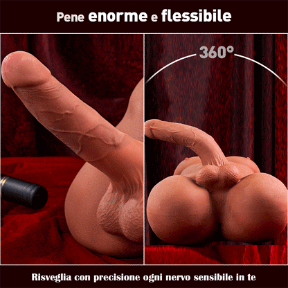 Lauren - Realistic Butt con Dildo e Testicolo Stretto Foro Grano Unisex Sex Toy