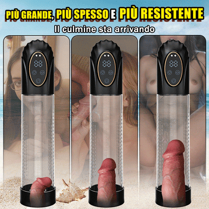 【Pompa Master】Pompa a vuoto impermeabile IPX7, 7 modalità, ricaricabile, con 2 anelli in silicone.