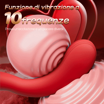 Little Rose - Vibratore femminile in materiale ultra morbido, morso a 10 frequenze, vibrazione a 10 frequenze