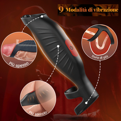 【Nuovi prodotti caldi】SemenSentry- Anello del pene efficiente a vibrazione con 9 frequenze
