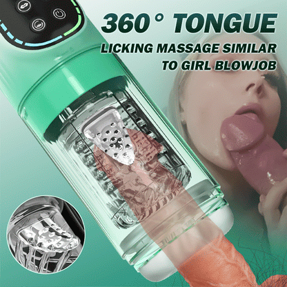 Heaven - Coppa per masturbatore da uomo Starry Gaze 4 IN 1, rotante, succhiante e vibrante