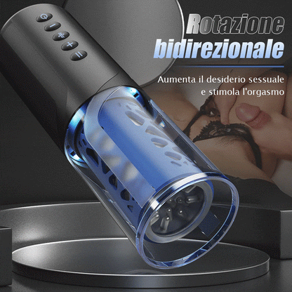 Bluesea 6 Masturbatore a rotazione con spinta bidirezionale con base di aspirazione