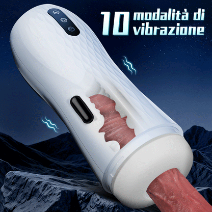 Fantasy - Masturbatore riscaldato con vibrazione a 10 frequenze e aspirazione a 5 frequenze