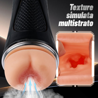 Anal Bliss Pro-Canale simulato con sensazione di pellet Ingresso anale Masturbatore maschile a spremitura manuale