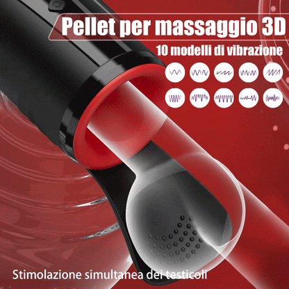 Cavallerista-10 Vibrazione 5 Succhiamento orale 3 Torsione rotazione del glande Allenamento + Masturbazione